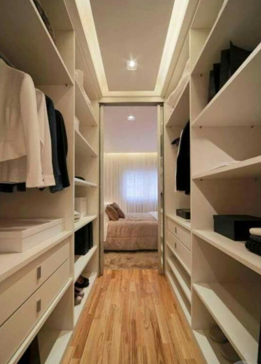 П-образная гардеробная комната в спальню Набережные Челны