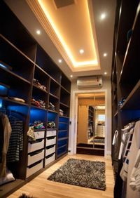 Большая открытая гардеробная комната с комбинированным наполнением Набережные Челны