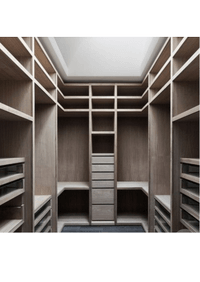 П-образная гардеробная комната в классическом стиле Набережные Челны