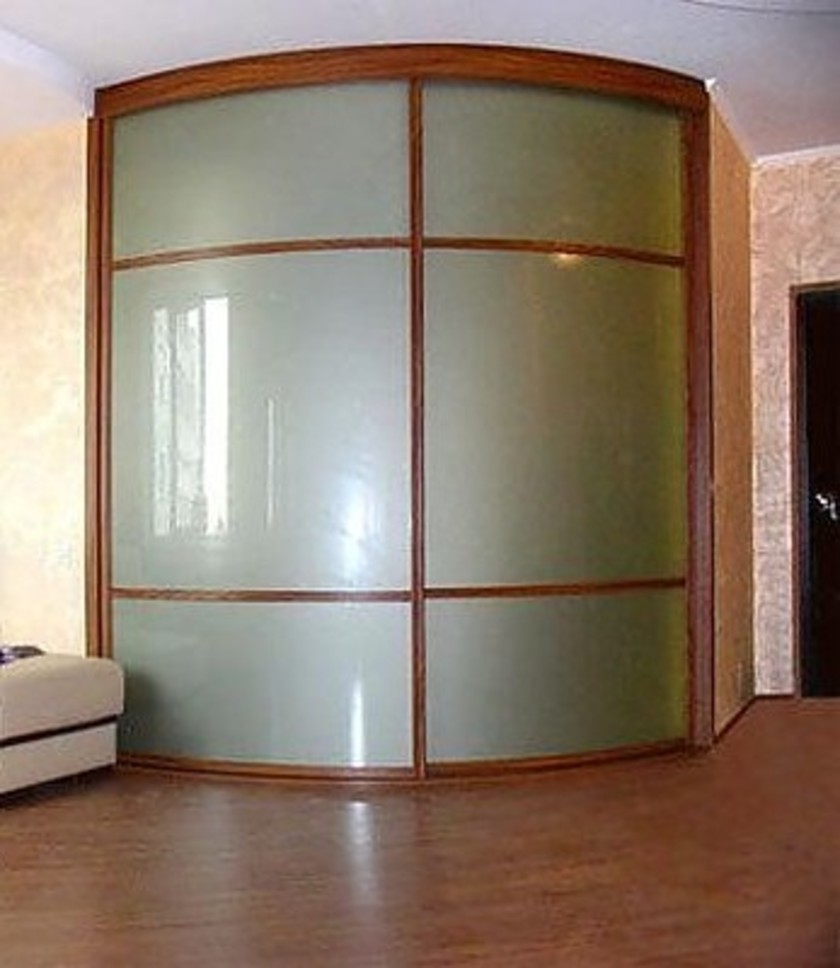 Встроенный шкаф купе радиусный в классическом стиле Набережные Челны
