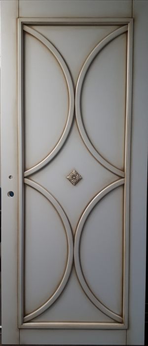 Межкомнатная дверь в профиле массив (эмаль с патиной) Набережные Челны